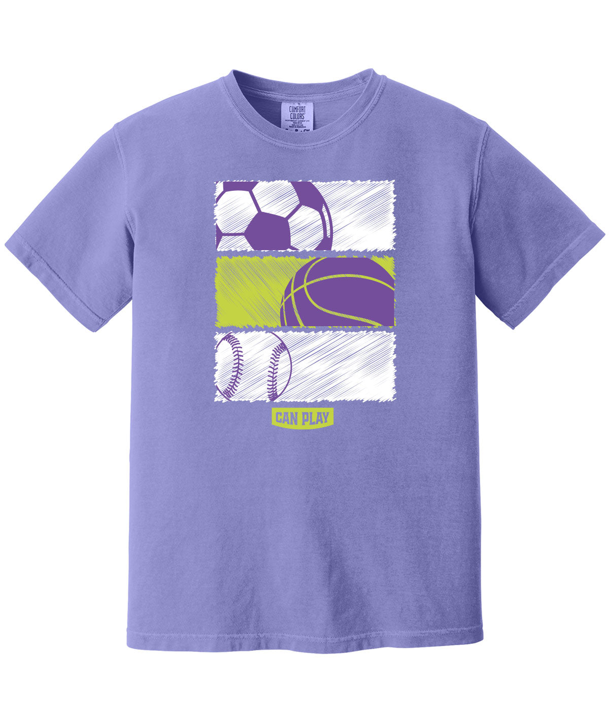 Can Play Customizable Comfort Colors Tee