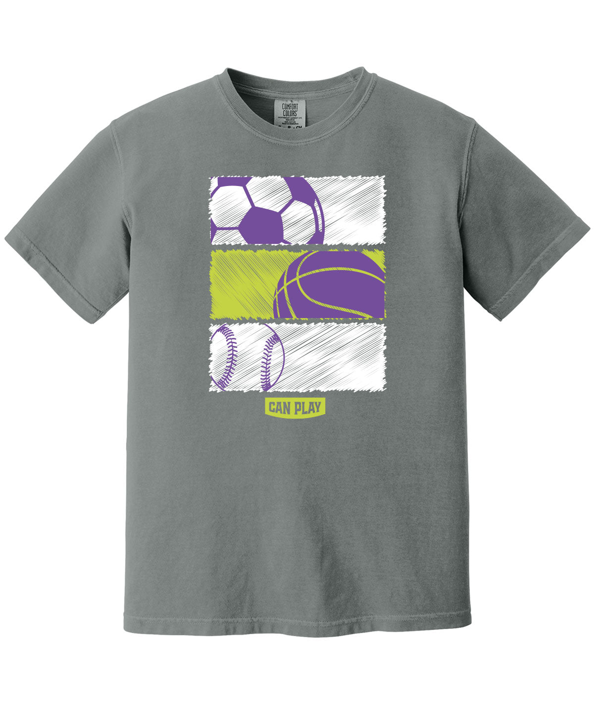 Can Play Customizable Comfort Colors Tee