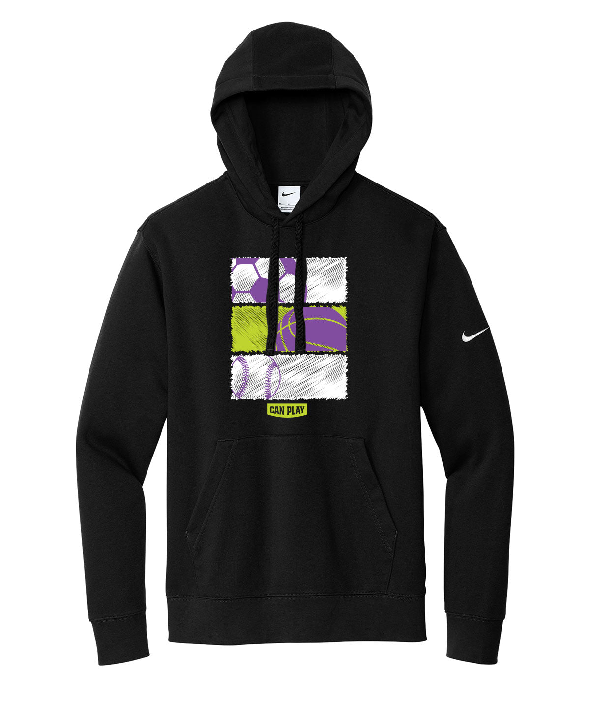 Can Play Customizable Nike Fleece Hoodie