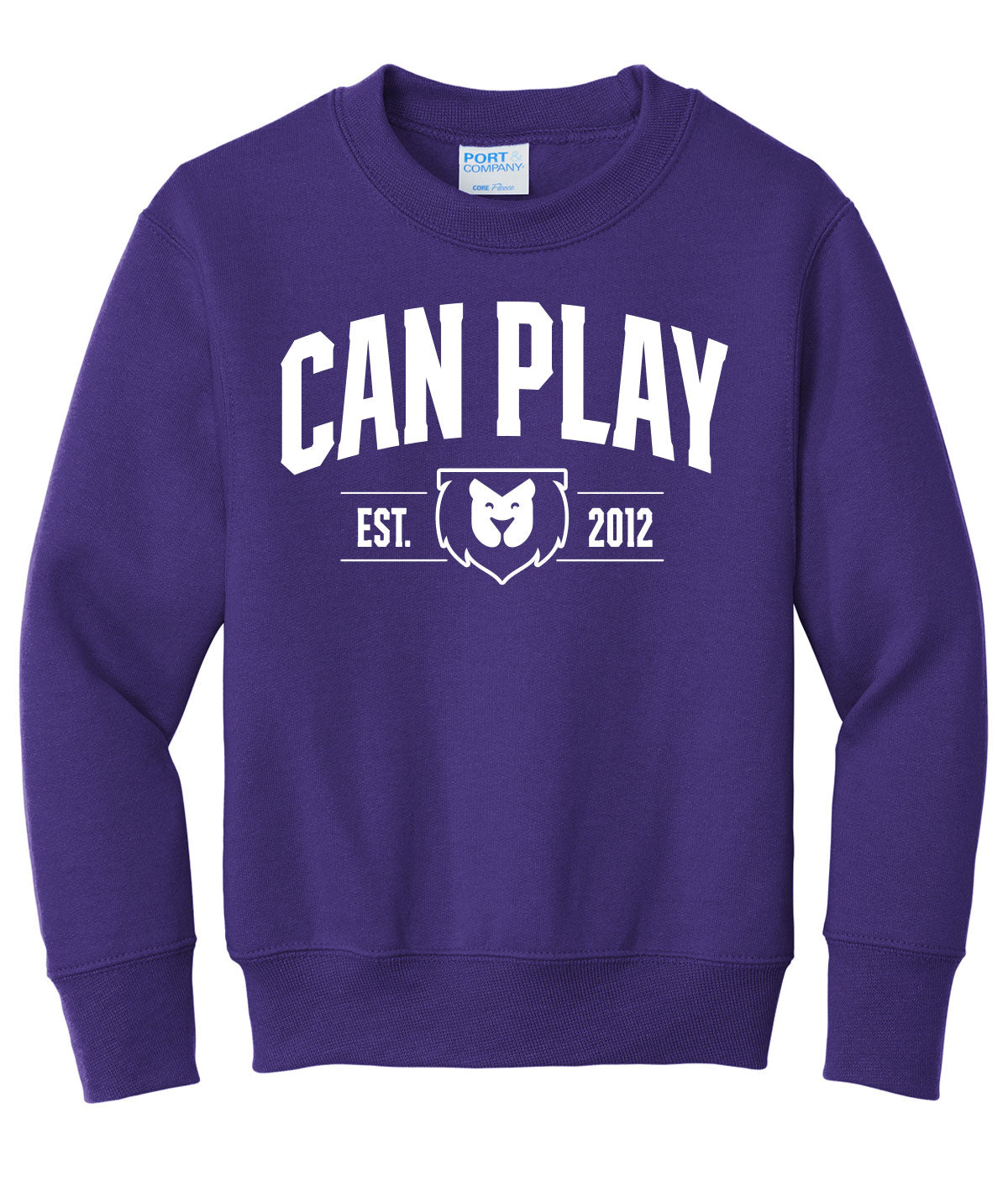 Can Play Customizable Youth Crewneck Sweatshirt
