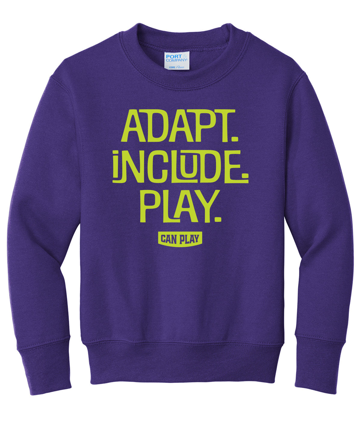 Can Play Customizable Youth Crewneck Sweatshirt