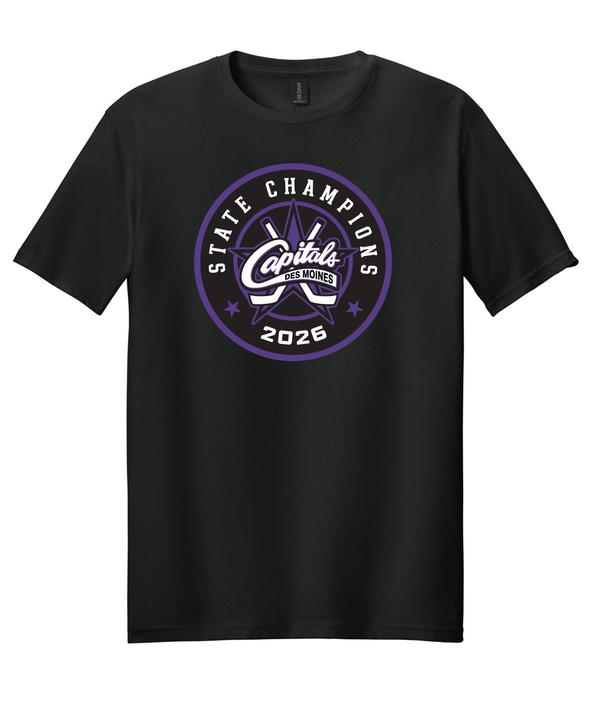 Des Moines Capitals - 2026 State Championship Roundel Soft Tee