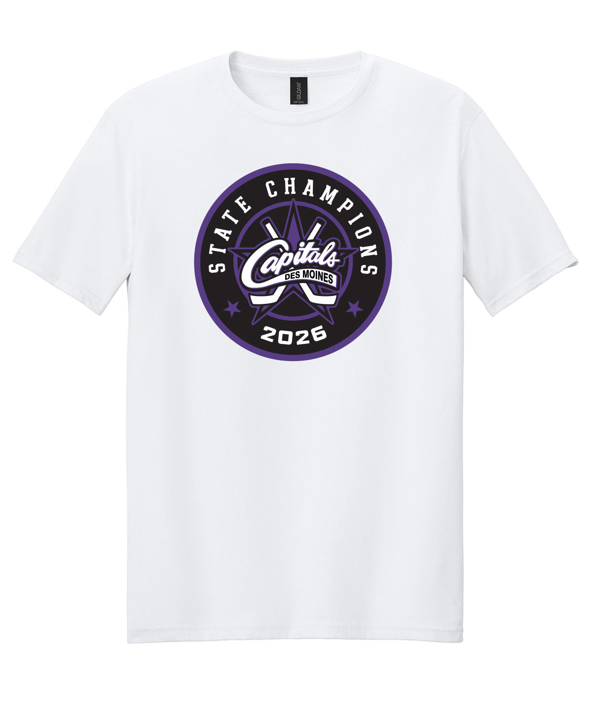 Des Moines Capitals - 2026 State Championship Roundel Soft Tee