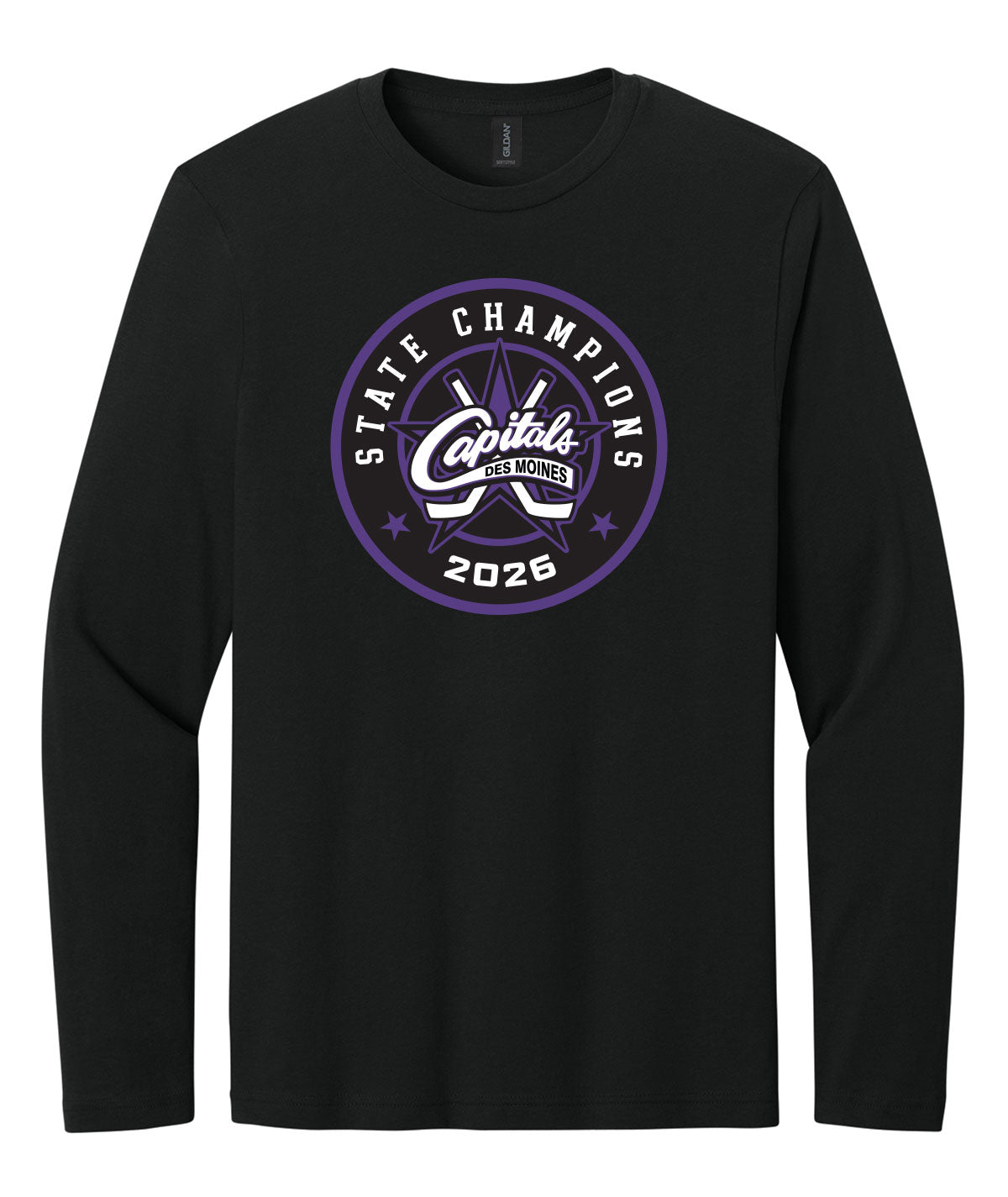 Des Moines Capitals - 2026 State Championship Roundel Long Sleeve Tee