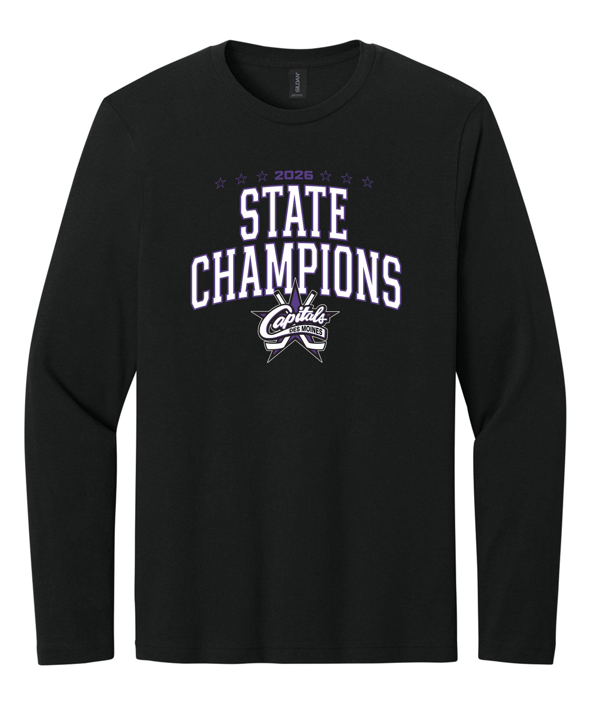 Des Moines Capitals - 2026 State Championship Arch Long Sleeve Tee