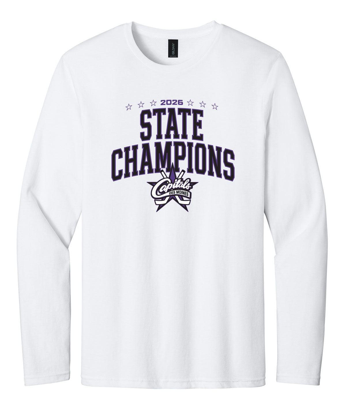 Des Moines Capitals - 2026 State Championship Arch Long Sleeve Tee