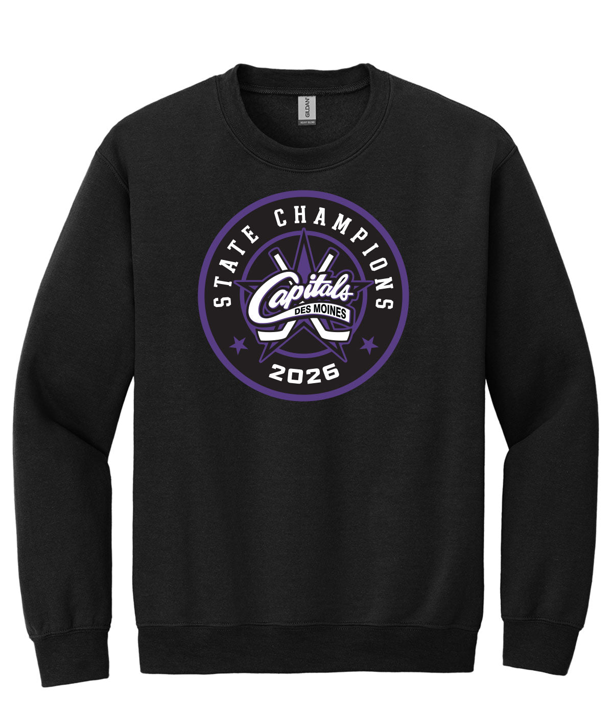 Des Moines Capitals - 2026 State Championship Roundel Crewneck Sweatshirt