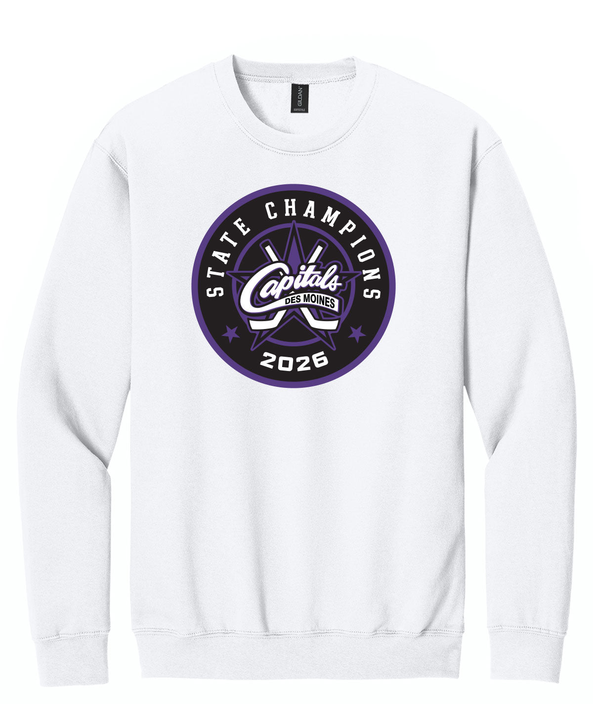 Des Moines Capitals - 2026 State Championship Roundel Crewneck Sweatshirt