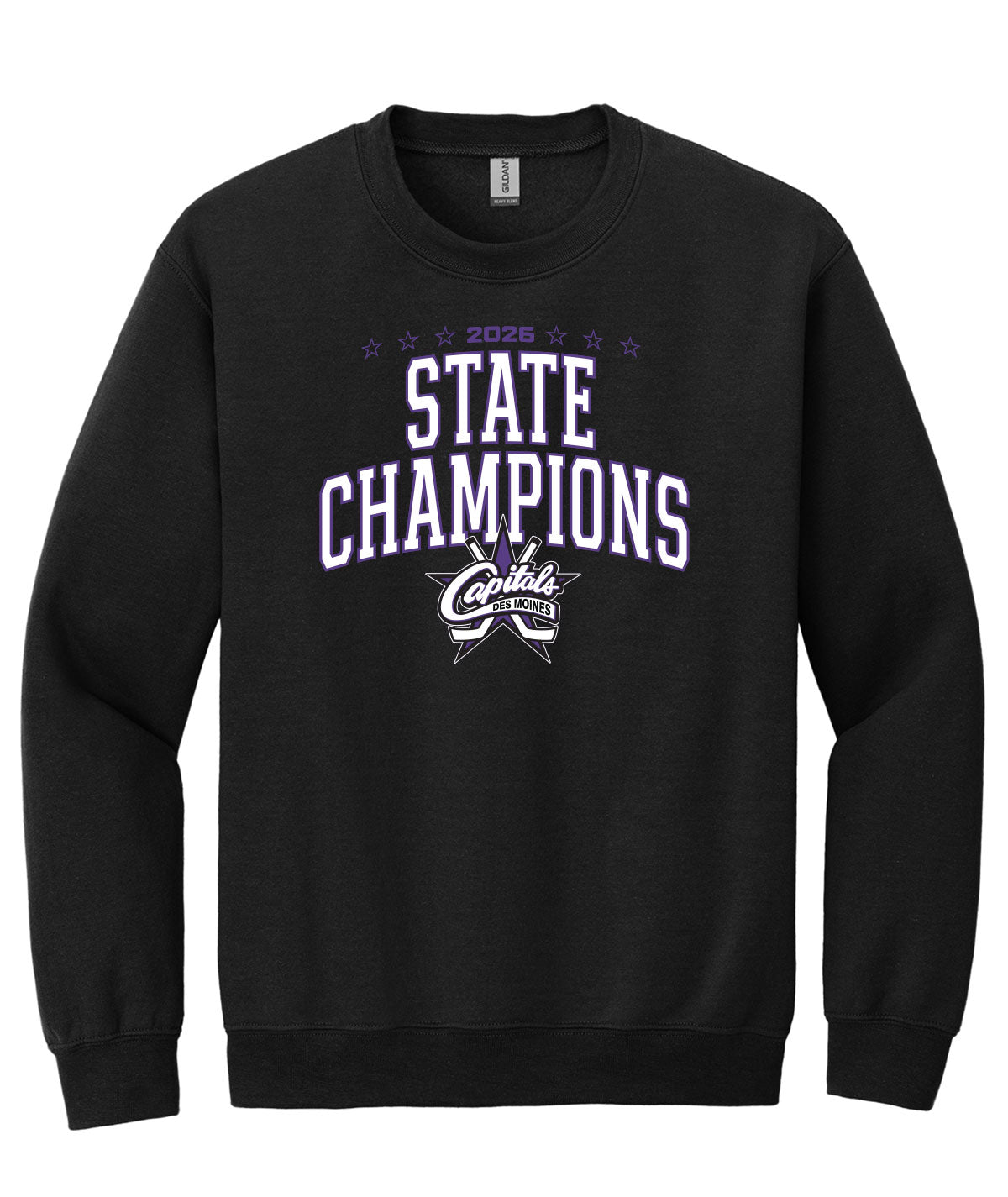 Des Moines Capitals - 2026 State Championship Arch Crewneck Sweatshirt