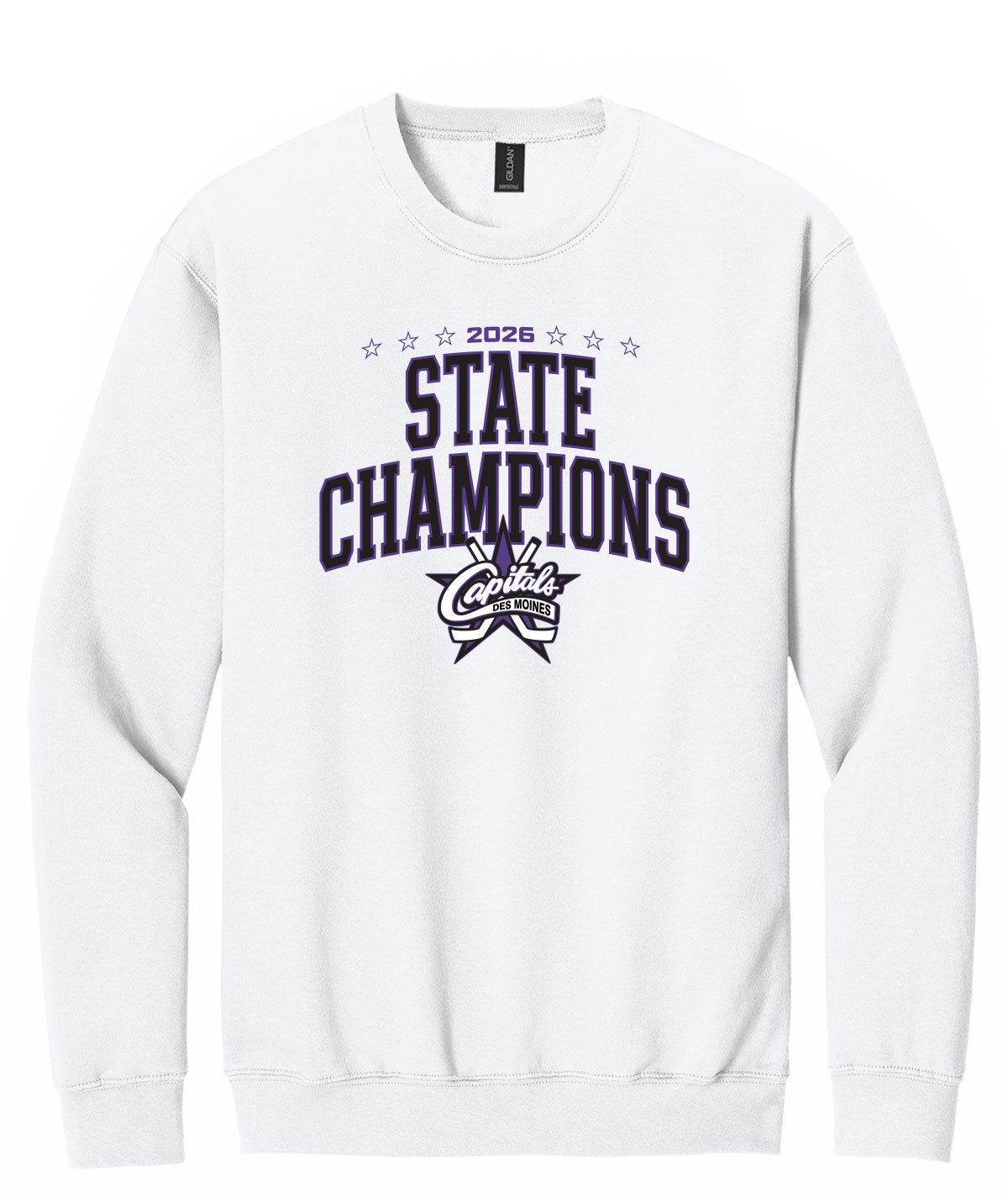 Des Moines Capitals - 2026 State Championship Arch Crewneck Sweatshirt