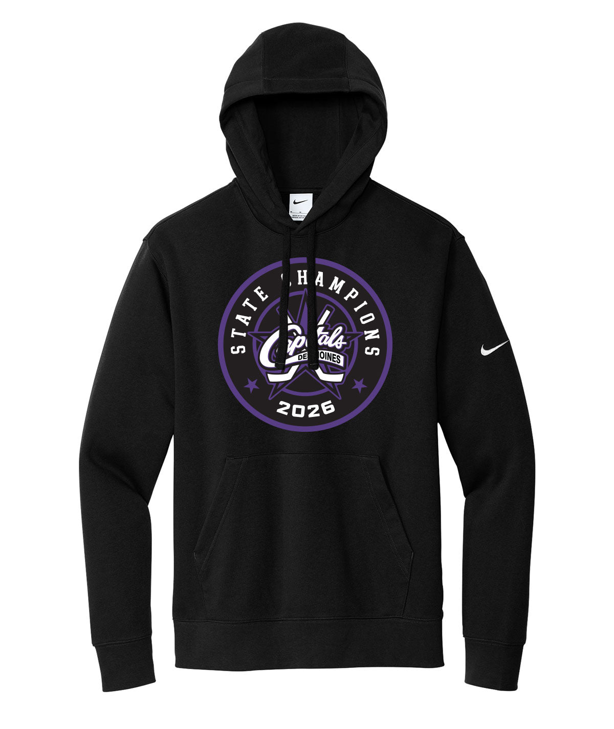 Des Moines Capitals - 2026 State Championship Roundel Nike Fleece Hoodie