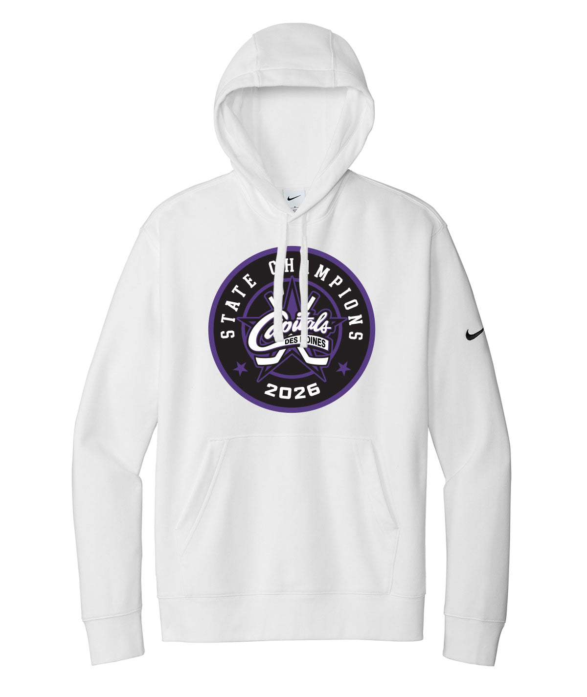 Des Moines Capitals - 2026 State Championship Roundel Nike Fleece Hoodie