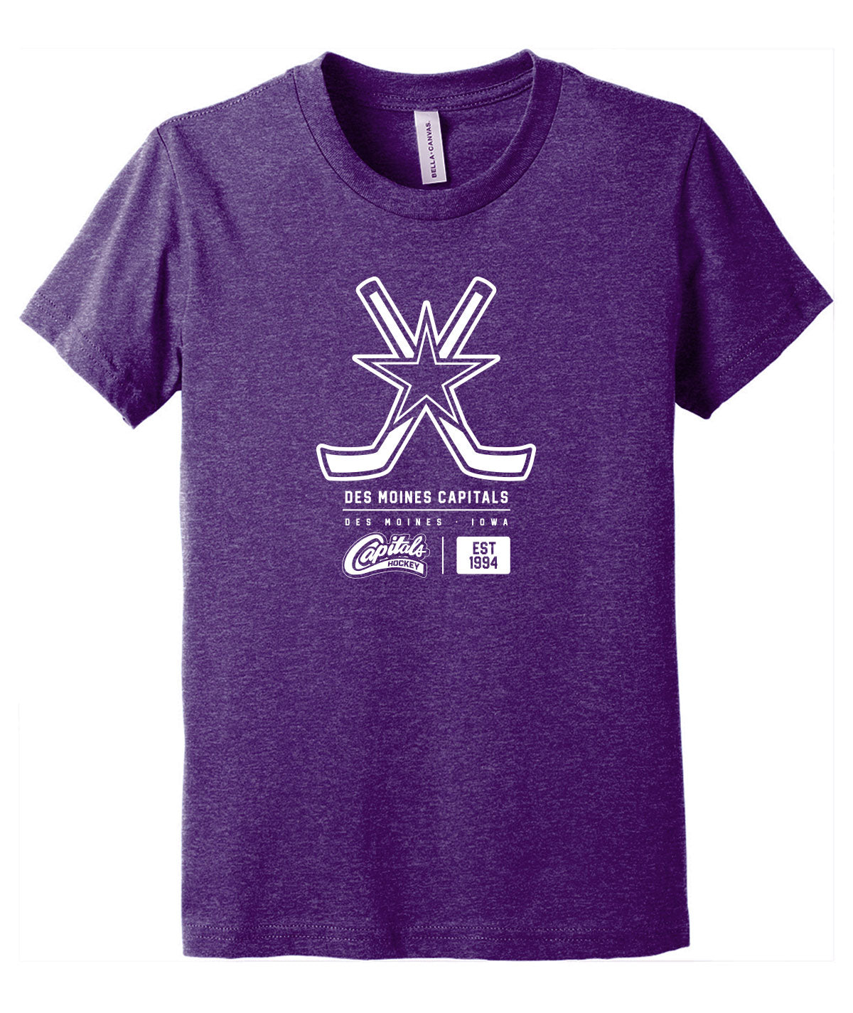 Des Moines Capitals Hockey Tag Youth Softstyle Tee