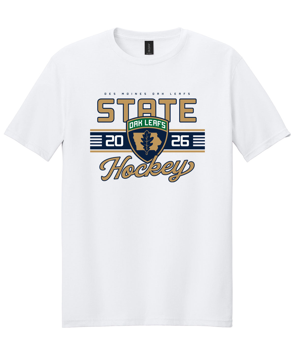 Des Moines Oak Leafs - 2026 State Hockey Softstyle Tee