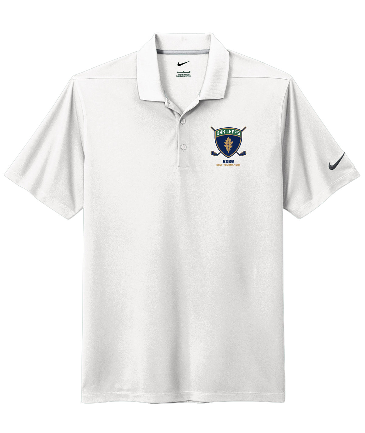 Des Moines Oak Leafs 2026 Golf Tournament Nike Dri-Fit Polo
