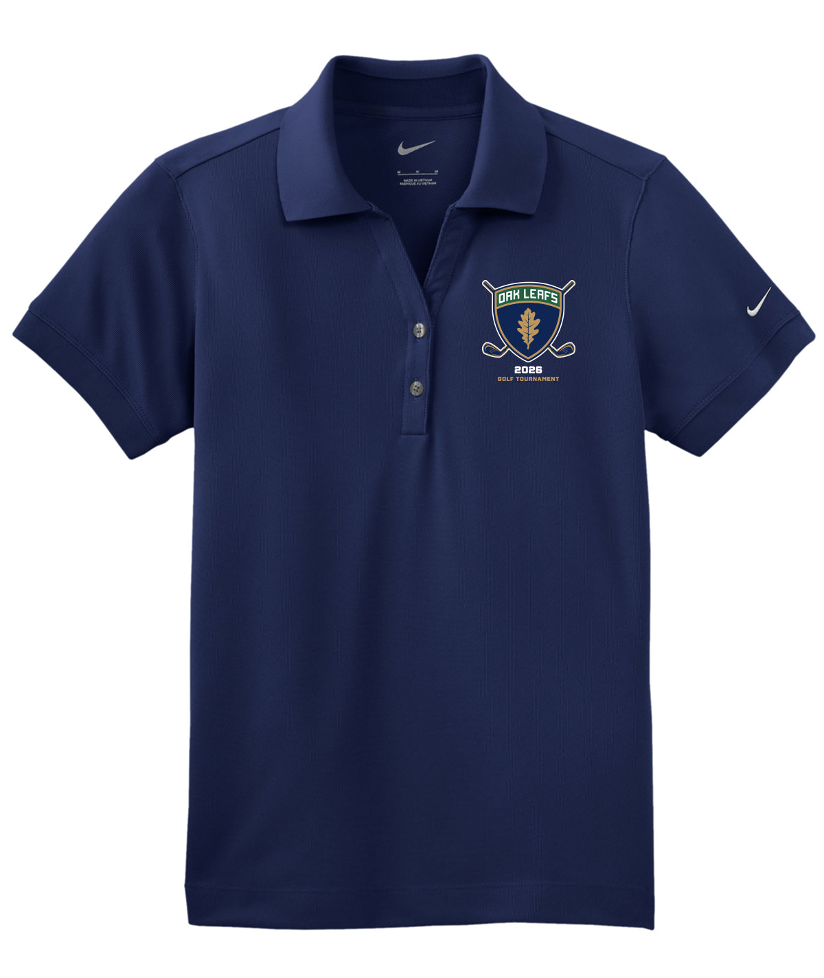 Des Moines Oak Leafs 2026 Golf Tournament Nike Womens Dri-Fit Polo