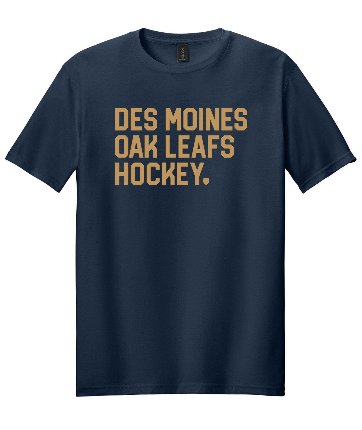 Des Moines Oak Leafs Stacked Soft Tee