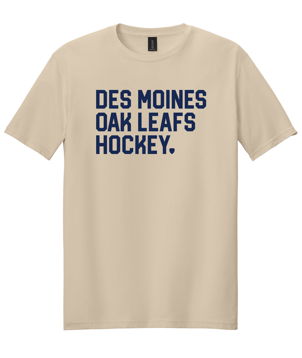 Des Moines Oak Leafs Stacked Soft Tee