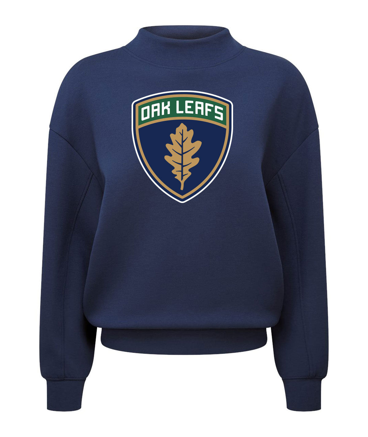 Oaks Leafs Customizable Ladies Mock Neck Sweatshirt