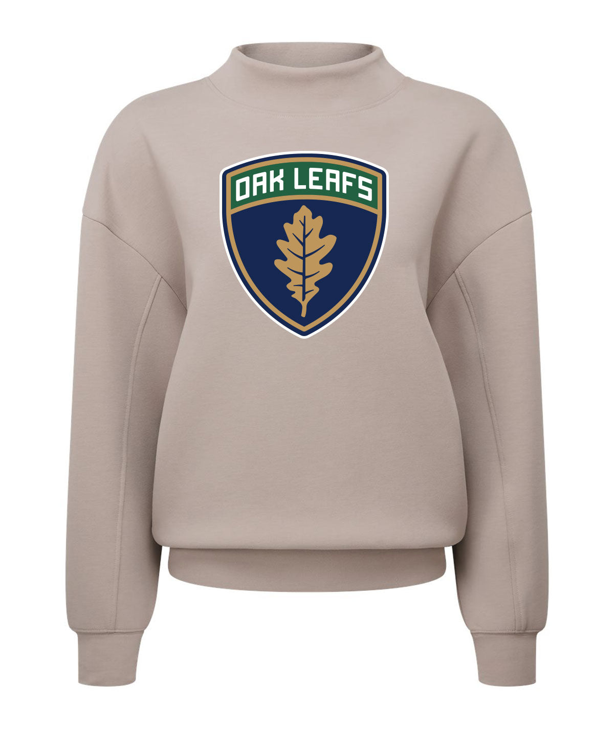 Oaks Leafs Customizable Ladies Mock Neck Sweatshirt