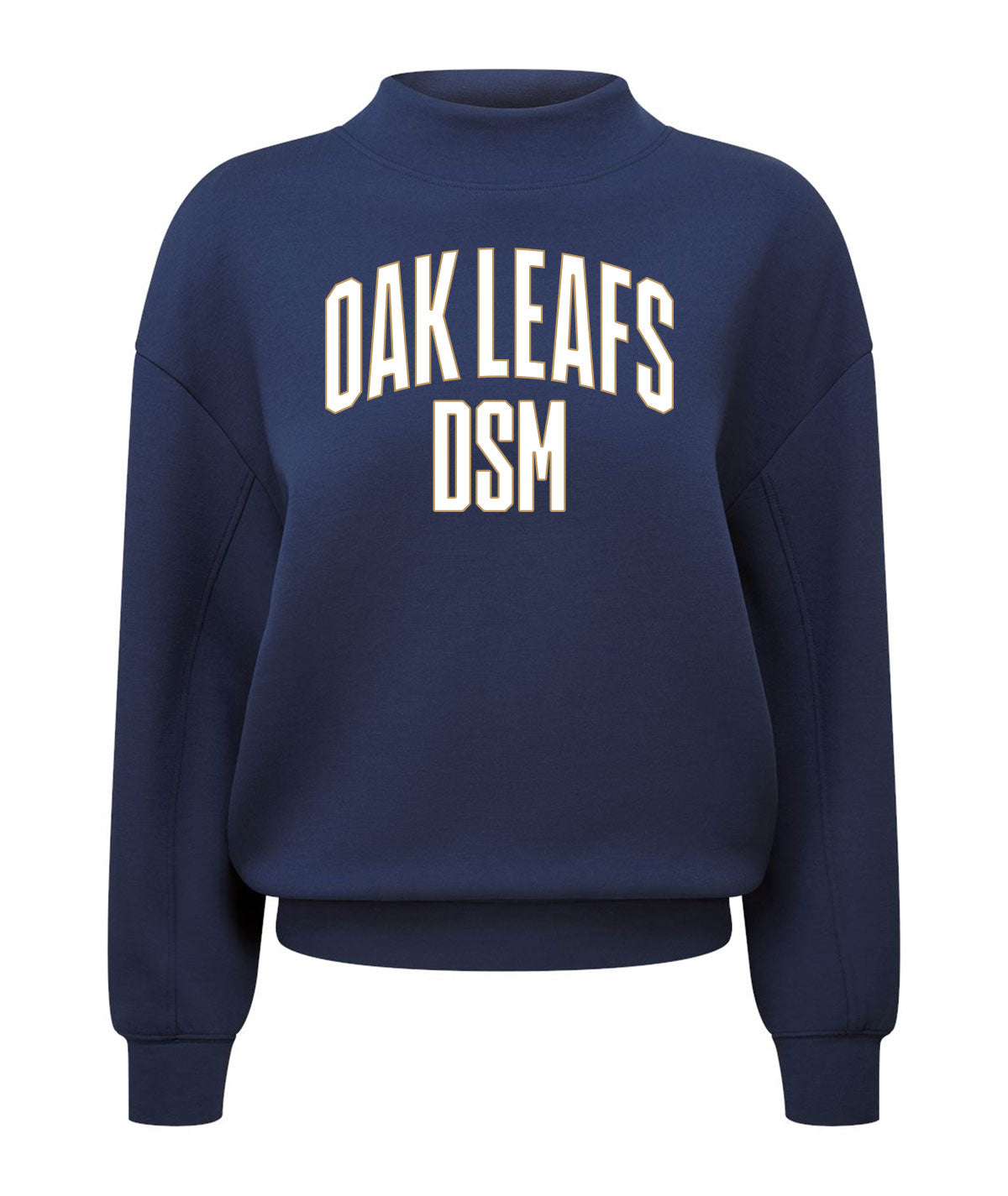 Oaks Leafs Customizable Ladies Mock Neck Sweatshirt