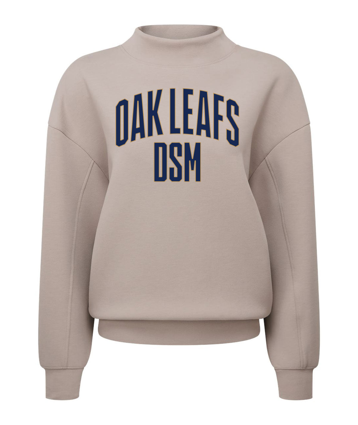 Oaks Leafs Customizable Ladies Mock Neck Sweatshirt