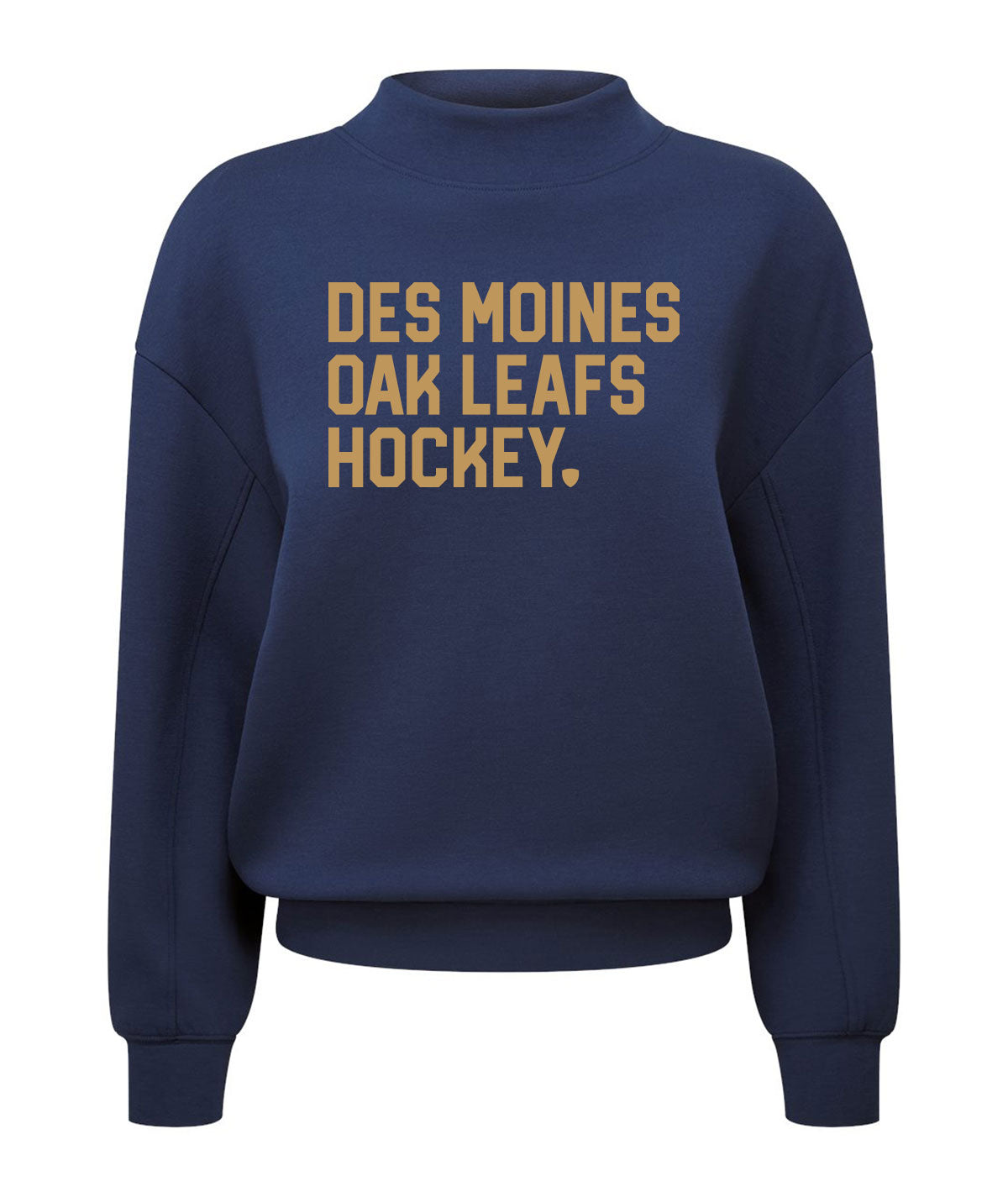 Oaks Leafs Customizable Ladies Mock Neck Sweatshirt