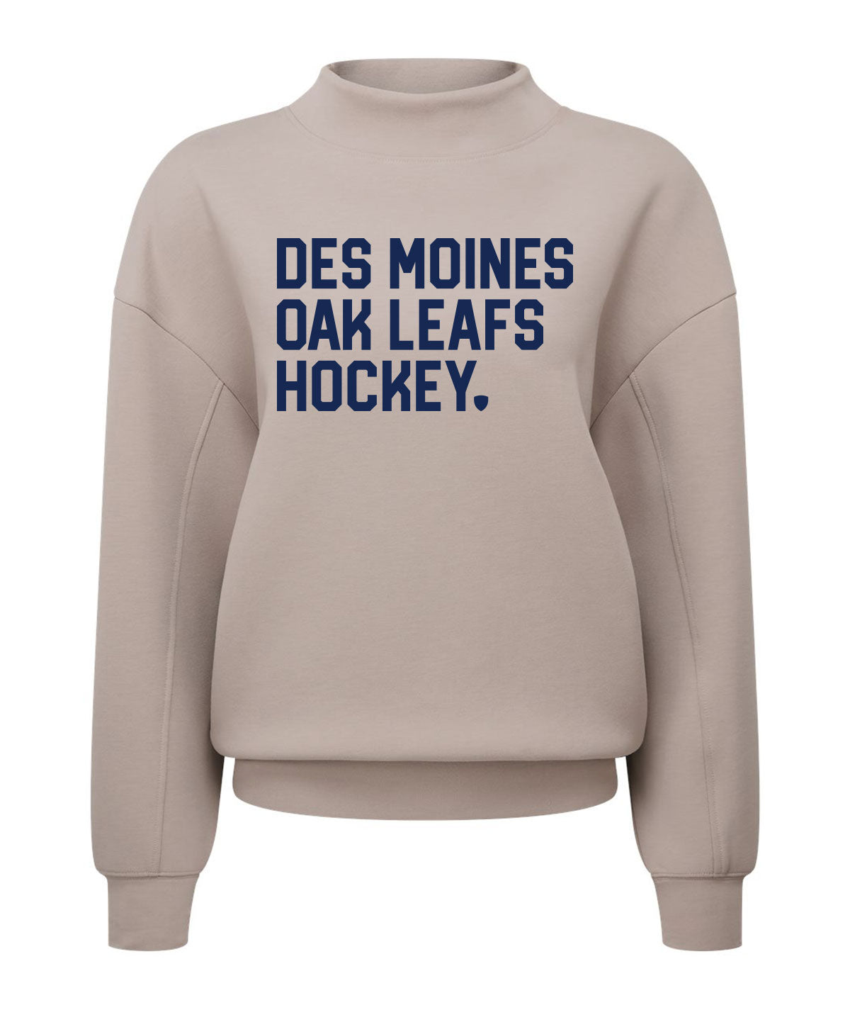 Oaks Leafs Customizable Ladies Mock Neck Sweatshirt