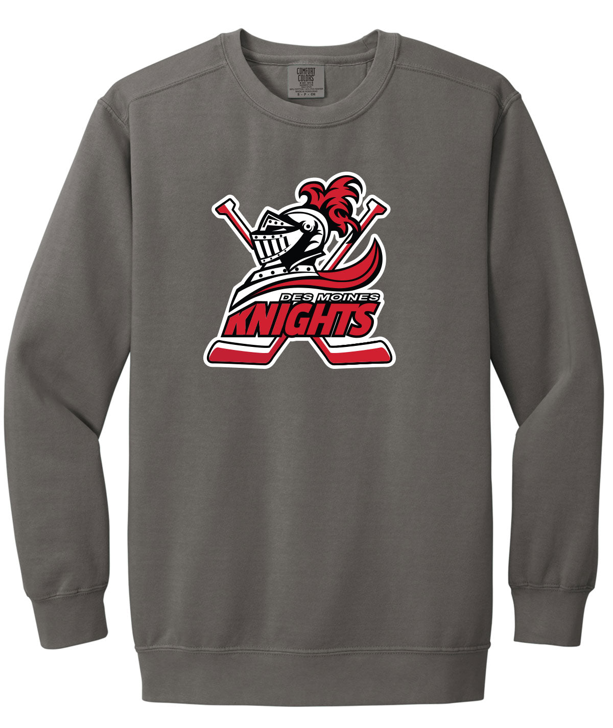 Des Moines Knights Comfort Colors Crewneck Sweatshirt