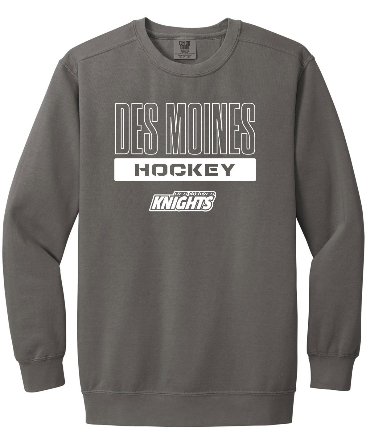 Des Moines Knights Comfort Colors Crewneck Sweatshirt