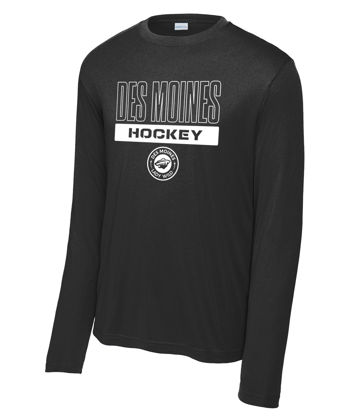 Des Moines Lady Wild Long-Sleeve Performance Tee
