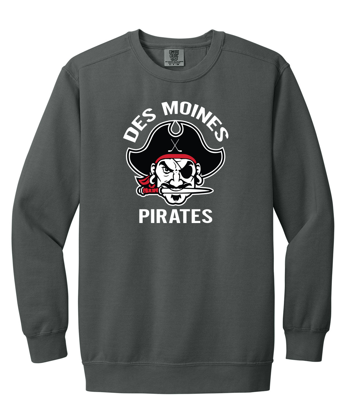 Des Moines Pirates Comfort Colors Crewneck Sweatshirt