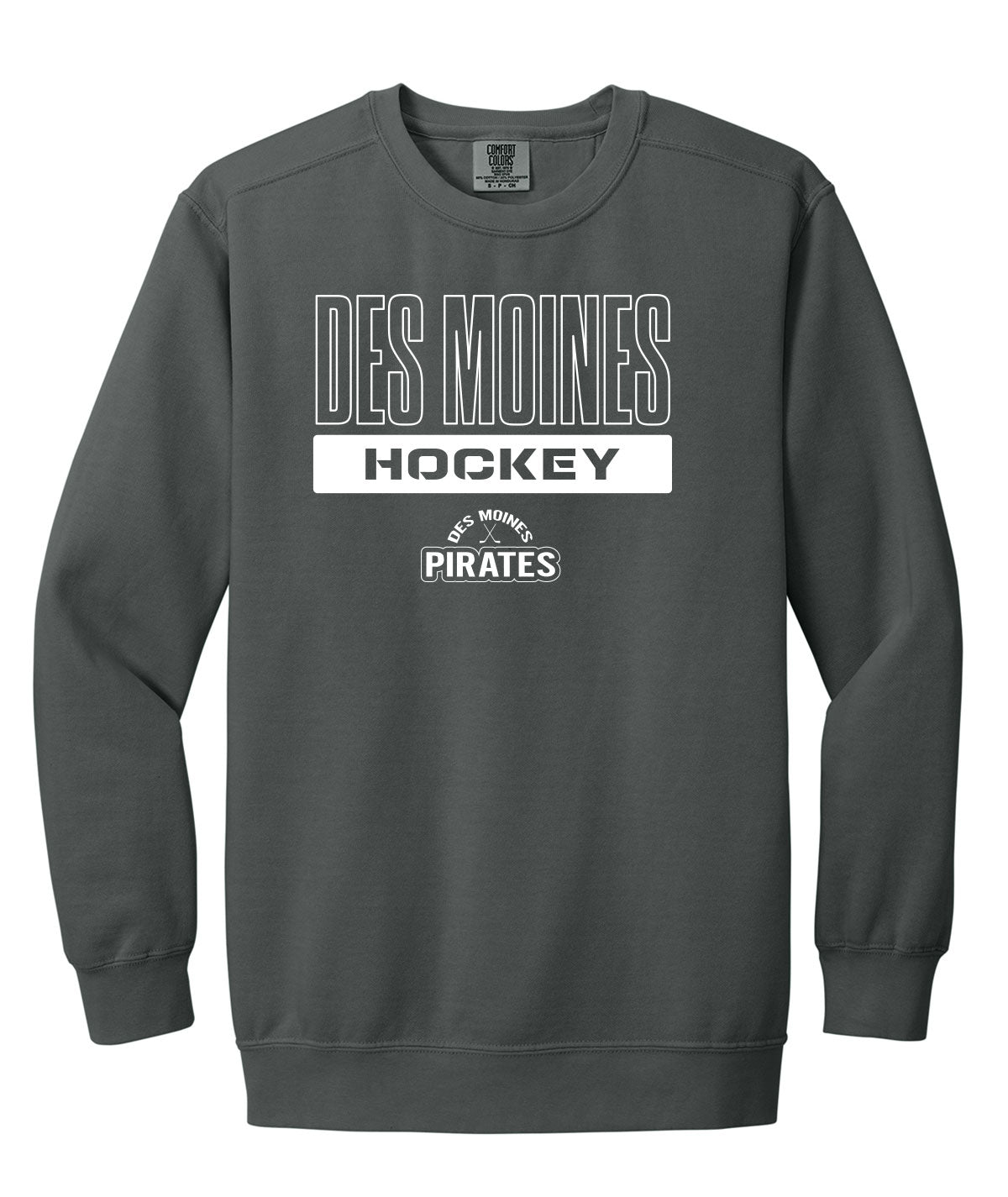 Des Moines Pirates Comfort Colors Crewneck Sweatshirt