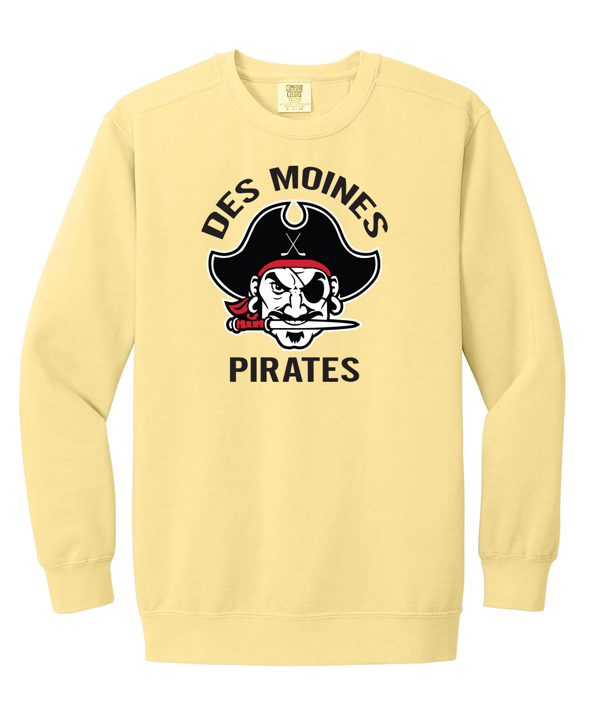 Des Moines Pirates Comfort Colors Crewneck Sweatshirt
