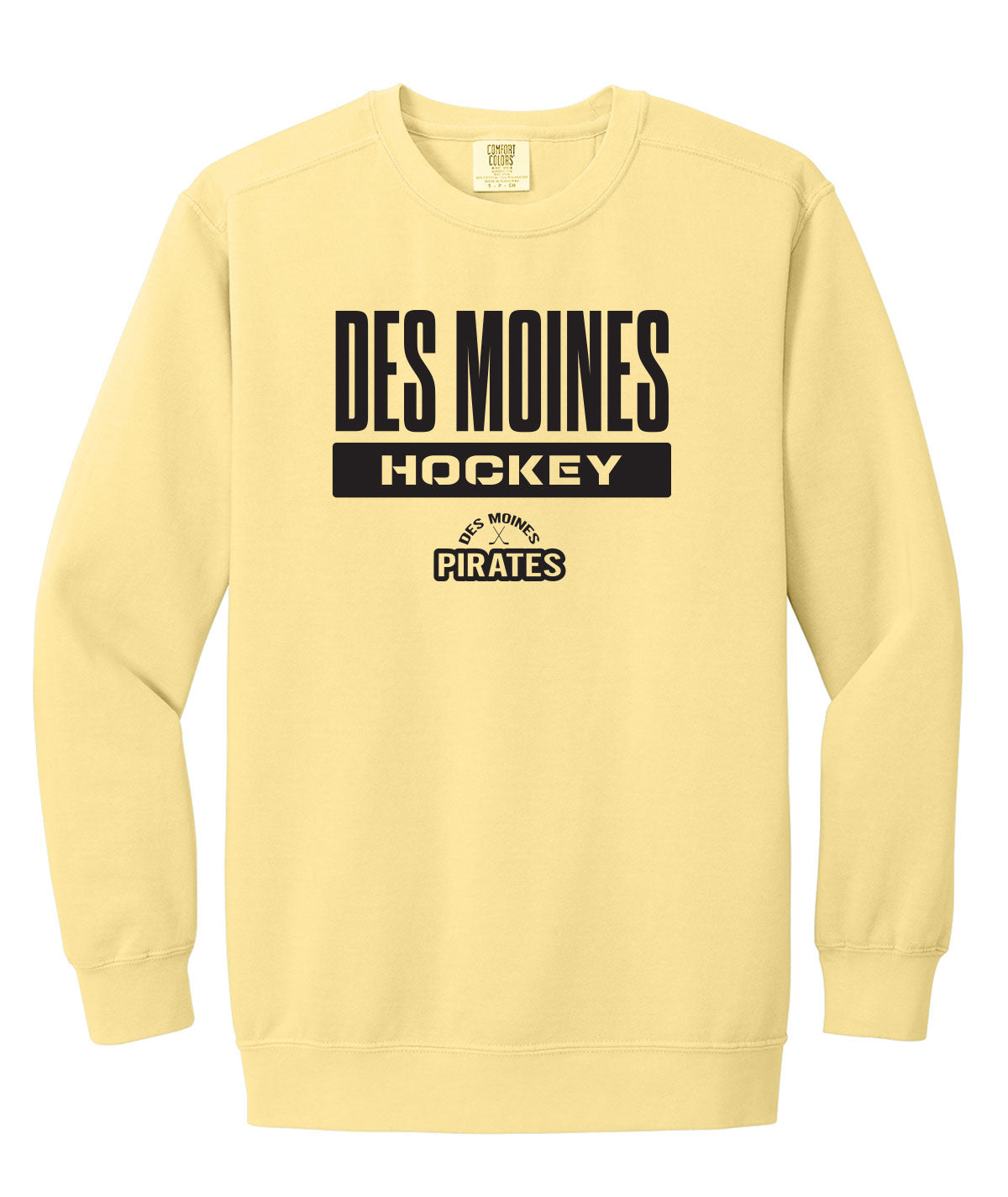 Des Moines Pirates Comfort Colors Crewneck Sweatshirt
