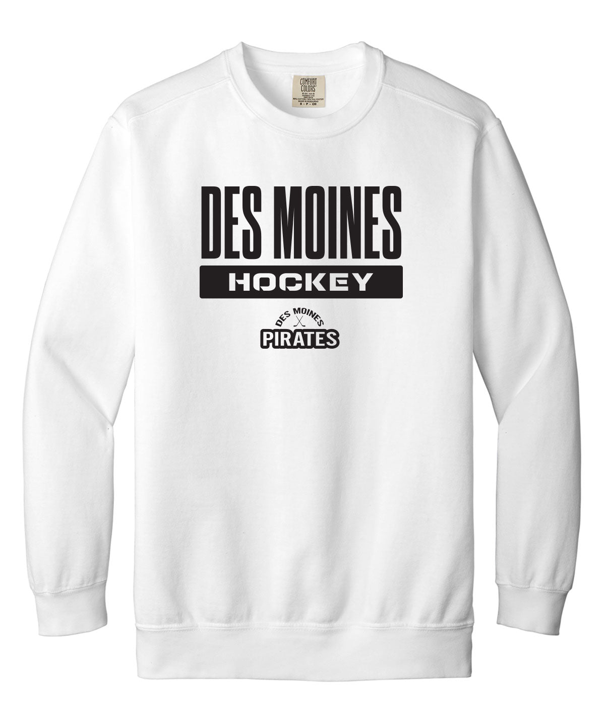 Des Moines Pirates Comfort Colors Crewneck Sweatshirt