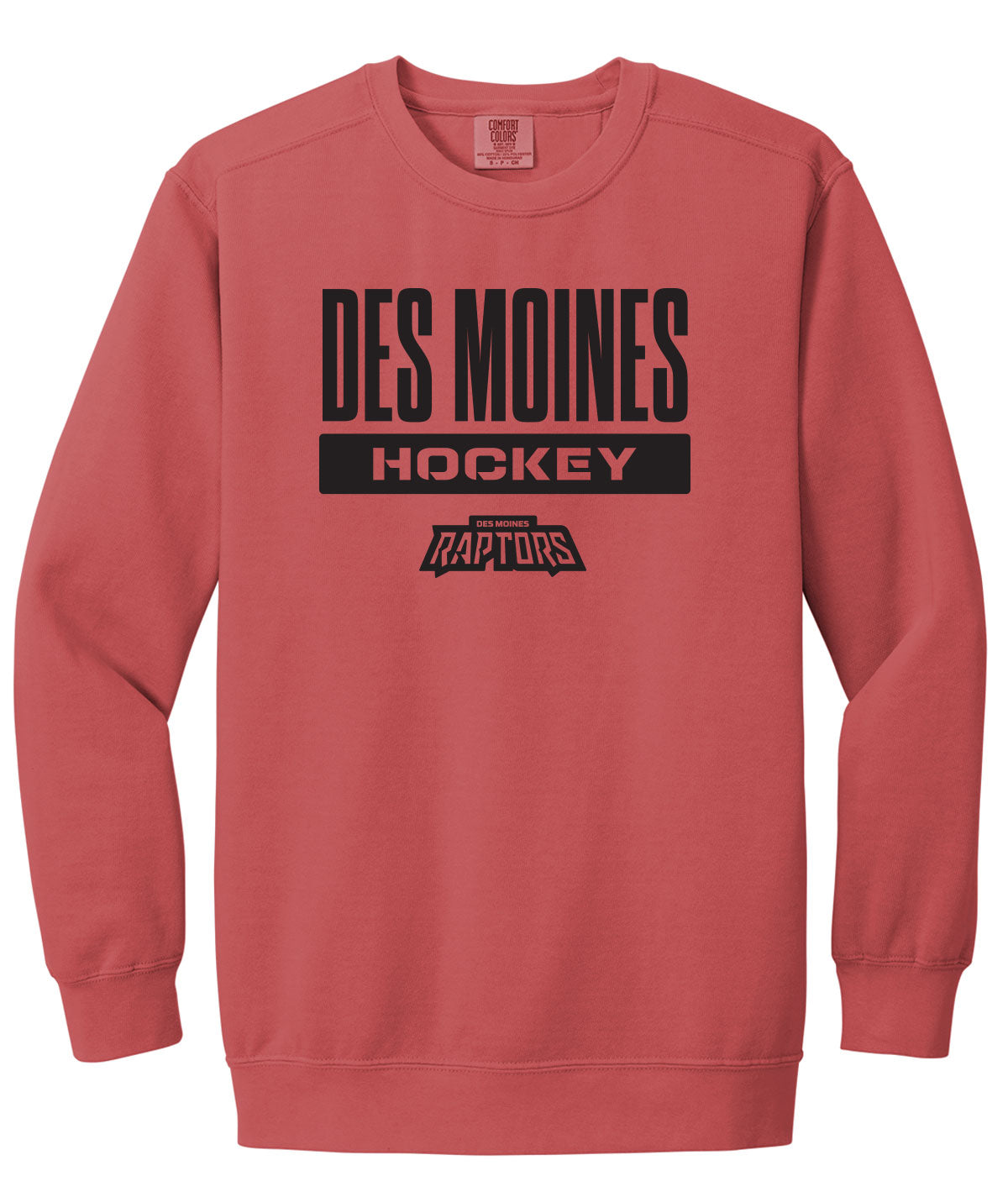 Des Moines Raptors Comfort Colors Crewneck Sweatshirt