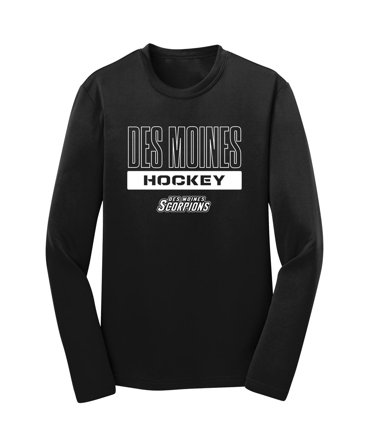 Des Moines Scorpions Youth Long-Sleeve Performance Tee