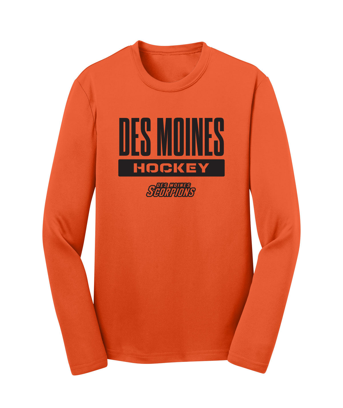 Des Moines Scorpions Youth Long-Sleeve Performance Tee