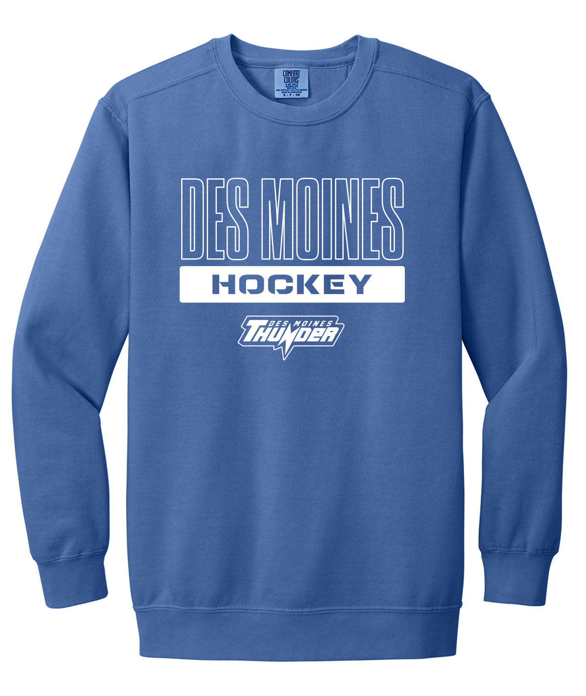 Des Moines Thunder Comfort Colors Crewneck Sweatshirt