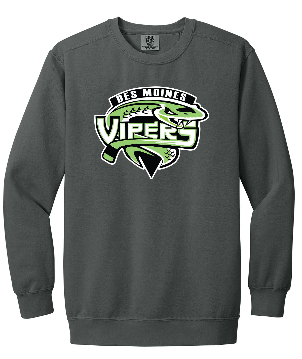 Des Moines Vipers Comfort Colors Crewneck Sweatshirt