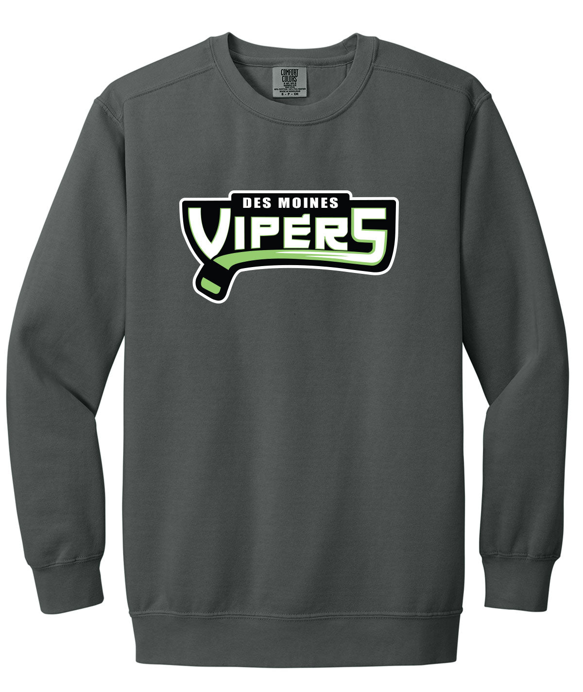 Des Moines Vipers Comfort Colors Crewneck Sweatshirt