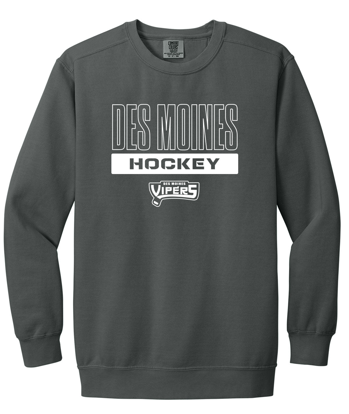Des Moines Vipers Comfort Colors Crewneck Sweatshirt