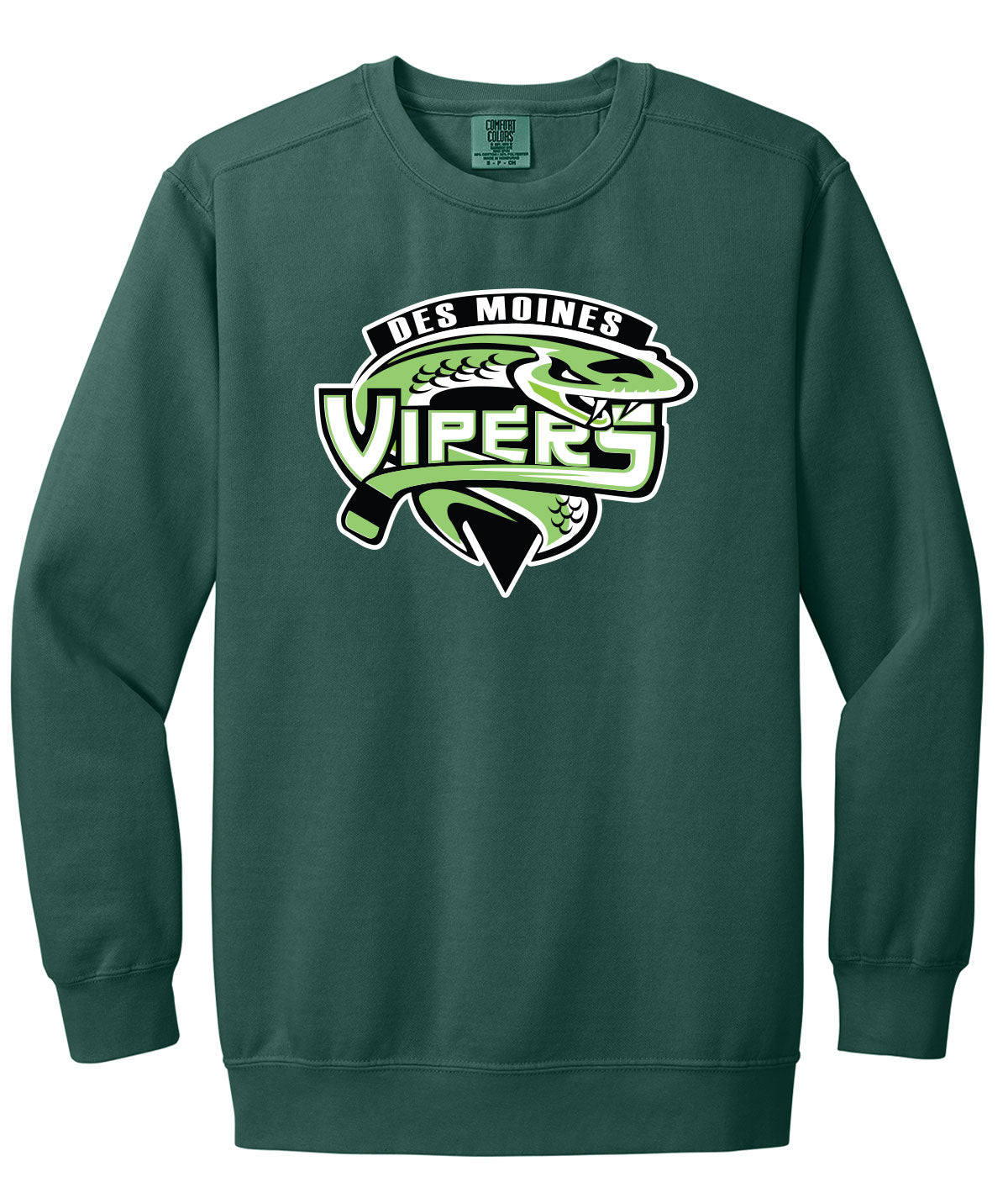 Des Moines Vipers Comfort Colors Crewneck Sweatshirt