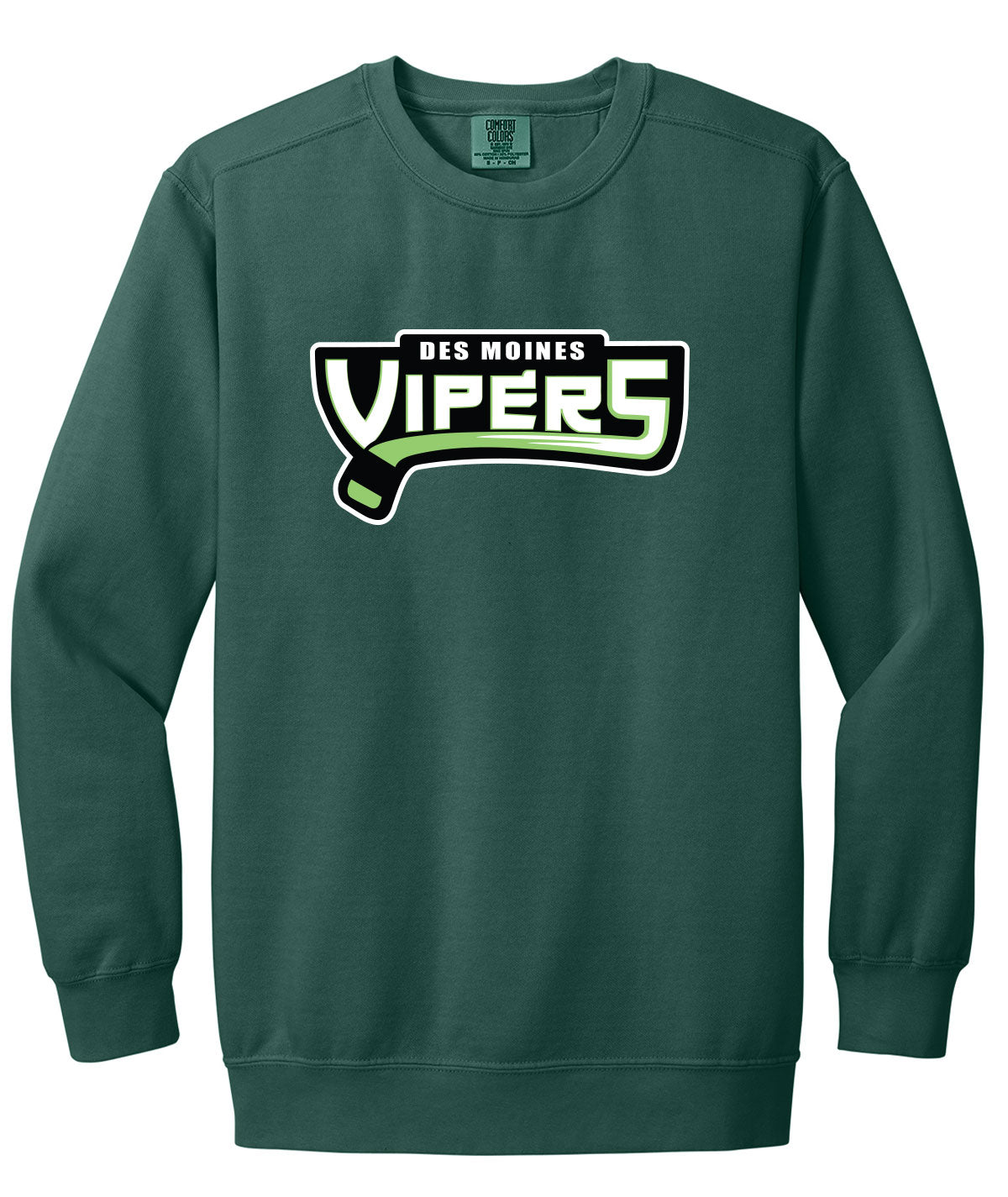 Des Moines Vipers Comfort Colors Crewneck Sweatshirt