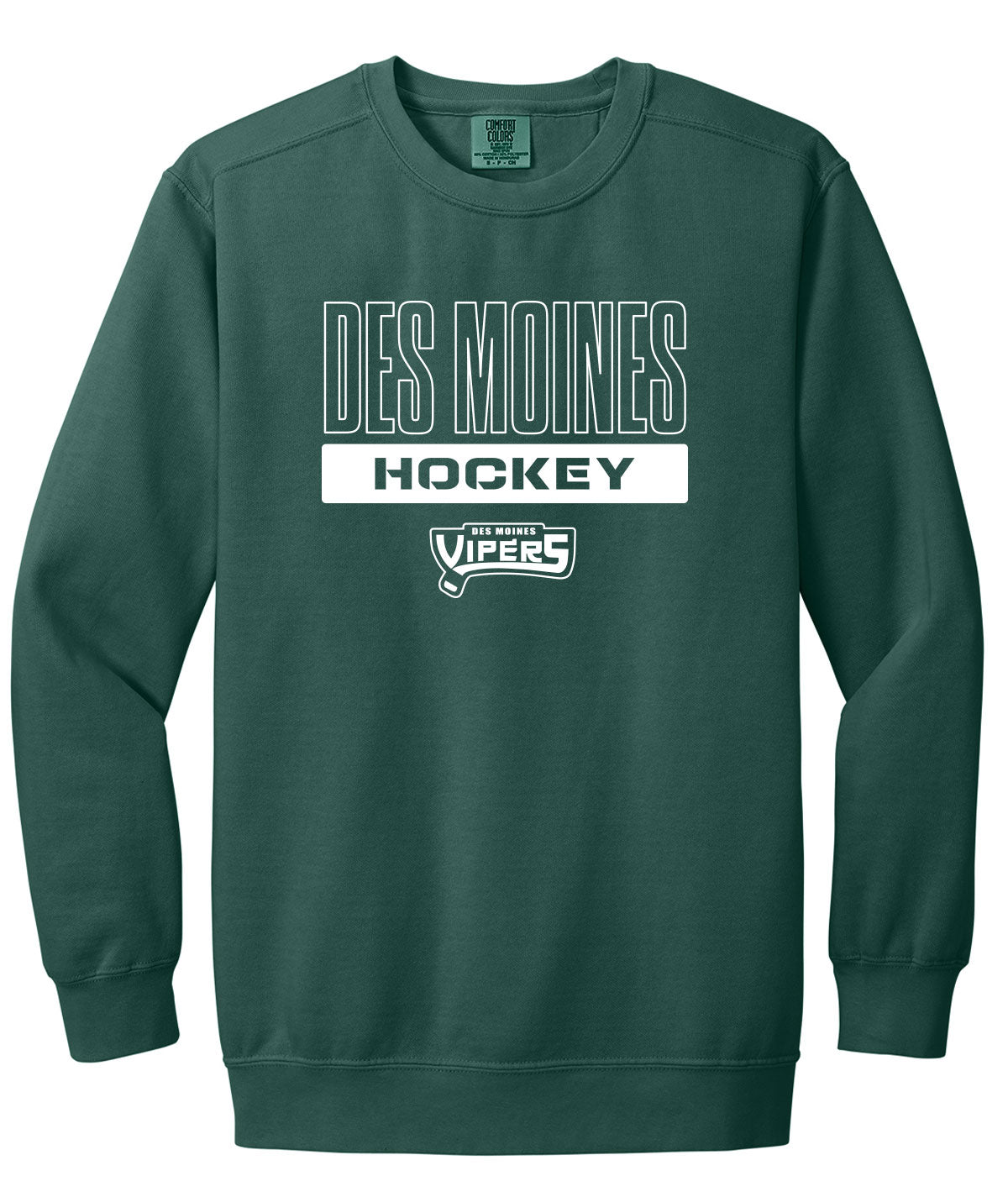 Des Moines Vipers Comfort Colors Crewneck Sweatshirt