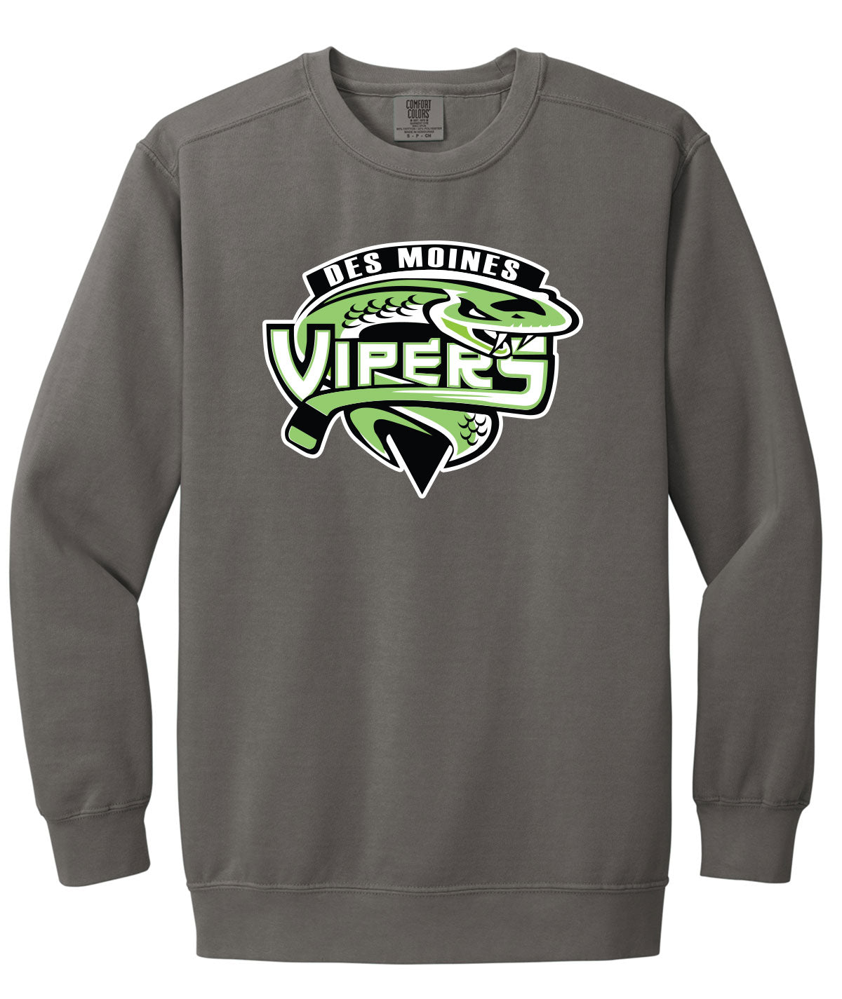 Des Moines Vipers Comfort Colors Crewneck Sweatshirt
