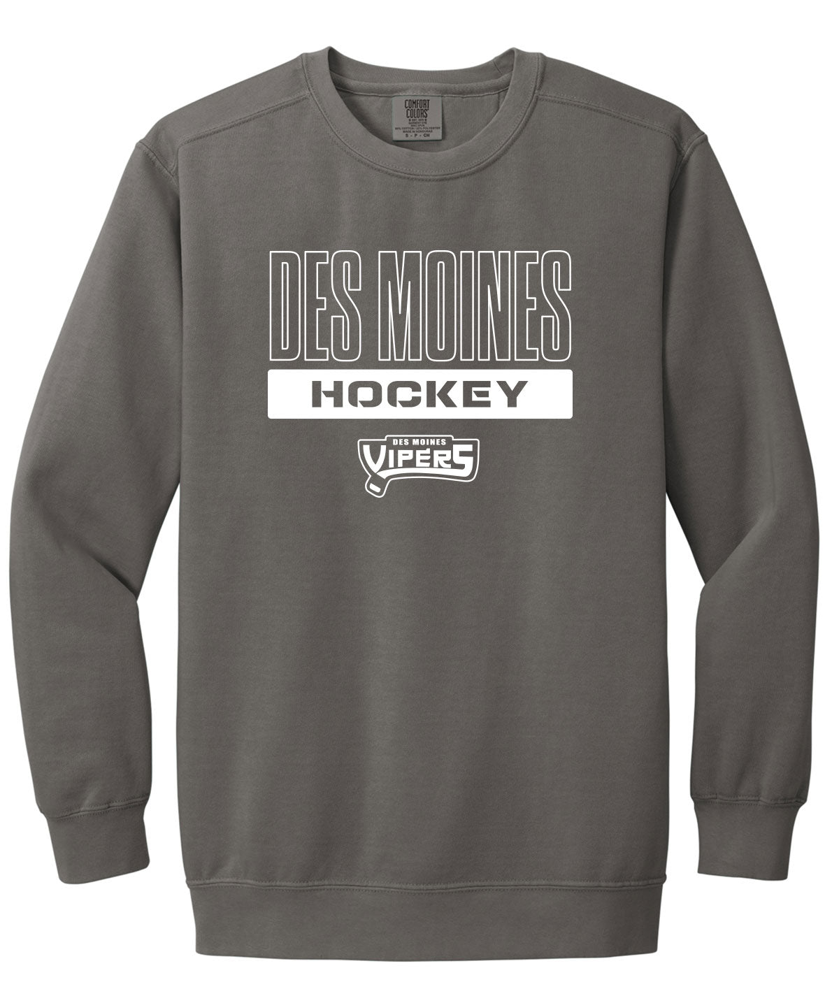 Des Moines Vipers Comfort Colors Crewneck Sweatshirt