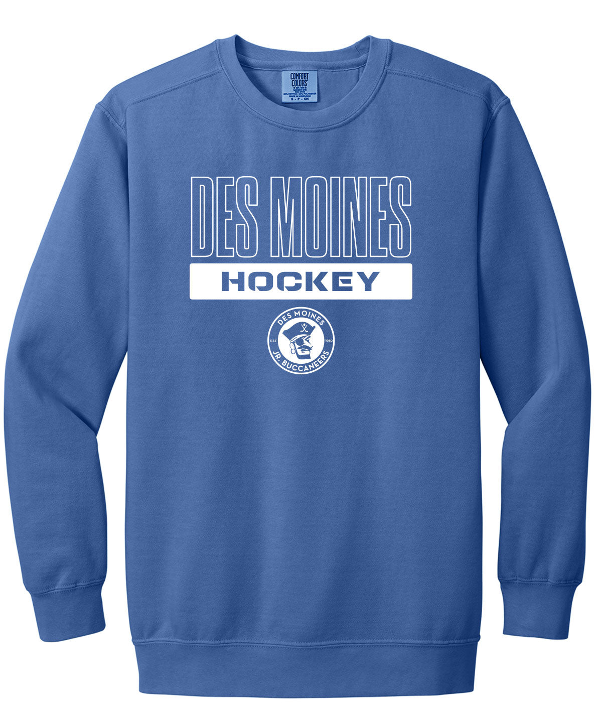 Des Moines Jr. Bucs Comfort Colors Crewneck Sweatshirt
