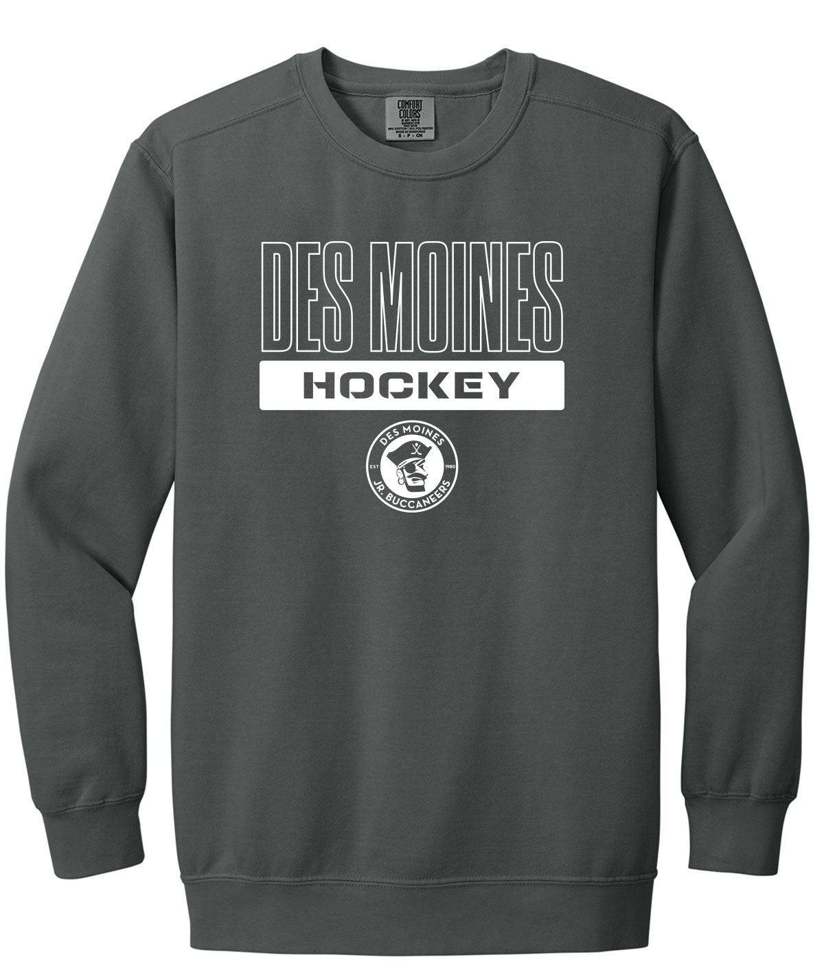 Des Moines Jr. Bucs Comfort Colors Crewneck Sweatshirt